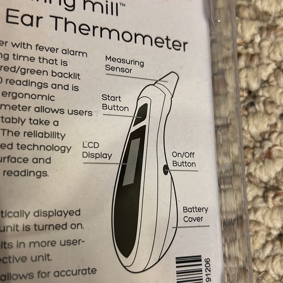Caring Mill Instant Ear Thermometer, New
In factory sealed packaging - Picture 8 of 10